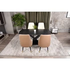 Redsun Modern Metal Compact Bar Chairs Set Dining Table