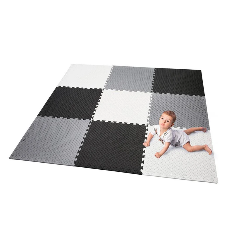 สีทึบวัสดุ EVA ประสานเสื่อชั้นยิมเสื่อทาทามิสำหรับการฝึกร่างกาย 0