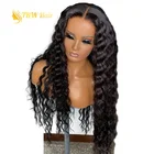 Wholesale Virgin hair Vendors Deep Wave Human Hair Wigs Fake Scalp Lace Front Wig Human 100% Unprocessed Human Hair