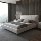 White Beds White Bed Light Luxury Modern Design Rice White Leather Beds For Bedroom
