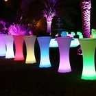 Bar Remote Control Lighted Up 16 Colors Portable Led Cocktail Bar Table Alfresco High Outdoor Bistro Table