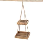 Decorative Wood Wooden Floating Shelves String Hanging Living Room Wall Decorative