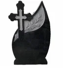 Hand Carved European Style black granite headstones