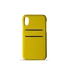 Yellow innovative ultra thin leather cell phone card holder make your own phone case