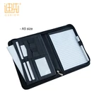 Resume zippered business manager A4 padfolio leather portfolio folder for meetings