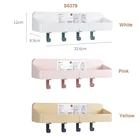Multi-function Wall plastic storage rack with hook multi-function shelf