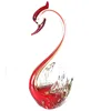 Sculpture Abstract Murano Hand Blown Glass Animal Swan Craft For Christmas Gift