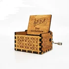 hand-cranked over the rainbow wooden music box packed in white box