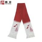 Custom Print Cheap Stain Fabric Qatar National Day Fans Scarf