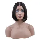 Woman Fashion Original Hair 13*4 Frontal Lace Short Black Hand Made Wigs