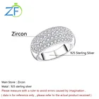 Design Shining Natural Zircon Crystal Beautiful Woman Jewelry handmade 925 Sterling Silver rings