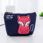 TOPSTHINK Cute fabric mini coin purse ladies cartoon key storage small wallet wholesale