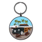 XinLai Unique Advantages Personalised Keyring Cheap Custom FOB Key Holder 3D Enamel Logo Promotional Metal Key Ring