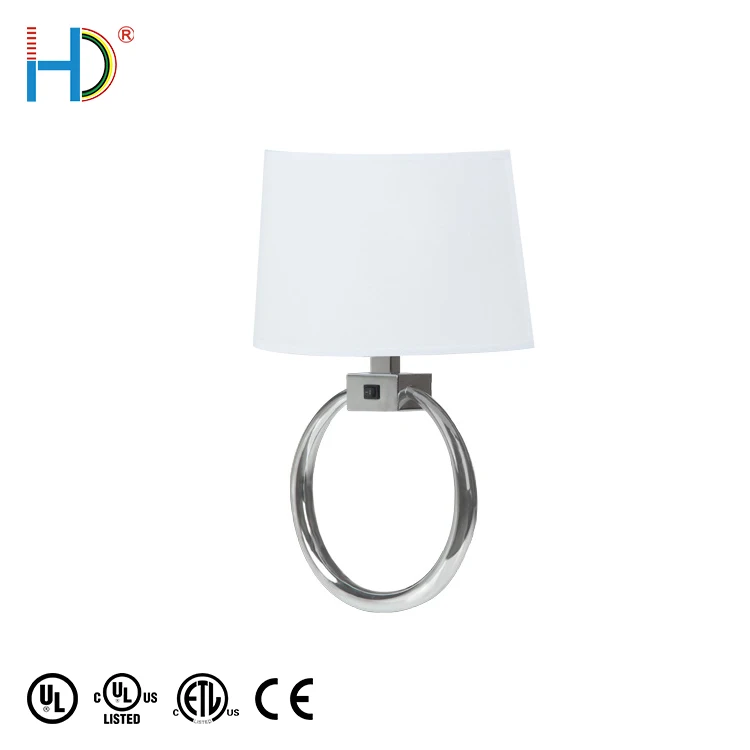 Contemporary Indoor Decorative Polished Chrome Finish White Wall Lights