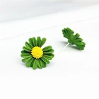 Fashion women silver jewelry 925 silver daisy flower stud earrings for young girls