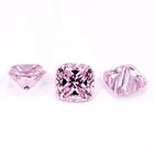 lab created cubic zirconia 6*6mm light pink color gemstone custom cubic zirconia stones price per carat