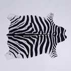 Fashion irregular zebra stain resistant high quality artificial living room hotel floor leather carpets