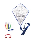 Kids kites custom kite diy graffiti blank diamond easy flying parent-child education outdoor fun sport toy gift