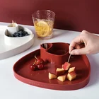 Dish Korean Ins Creative Tulip Ceramic Western Food Plate Home Dish Dessert Fruit Plate