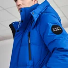 100% ポリエステルエコフレンドリー黒風通気性男性青のオーバーコートカスタム人気高品質ショート冬ダウンジャケット