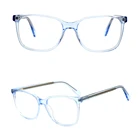 G3001 women plastic acetate clear lens frame glasses