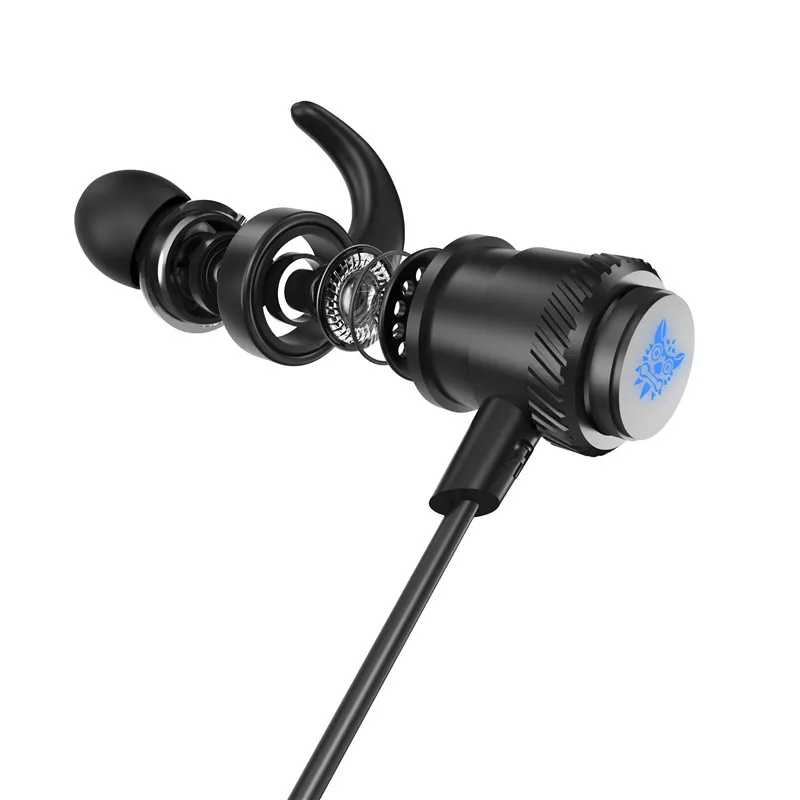 Over Ear Sport Earbuds, Sweatproof in Ear Headphones for Running Gym Workout Exercise Jogging, Ear Buds with Mic and led - ANKUX.COM