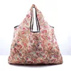 Luxury Supermarket Women Huge Foldable Floral Shopping Bag