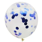 Birthday Party 12 36 Inch Latex Balloons Large Rose Gold Silver Clear Balloons with Confetti
