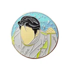 Manufacture custom hard enamel gold plating lapel pin with laser logo