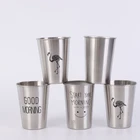Stainless Steel Cup Glass Custom Logo Stackable Stainless Steel Pint Cup 16 Oz Water Tumbler Pint Glass
