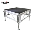 4x4 plywood platform dance event led light stage