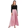 Slanna manufactured summer high waist muslims reflective A line long maxi pleated skirt for ladies