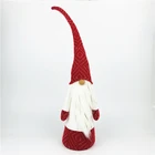 Handmade swedish scandinavian tomte nordic elf dwarf white beard red hat plush gnome toys for Christmas indoor decoration