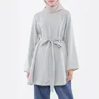 Wholesale Latest Design Modern Islamic Clothing Blouse New Abaya Digital Print Large Size For Womens Tops Blouses