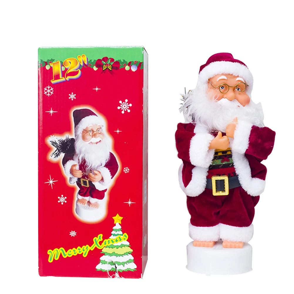 santa claus shape music dolls funny toy ornaments christmas