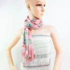 Plain custom printed cotton voile scarf for women