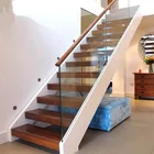 Modern glass staircase/open stairs design/curved stairway
