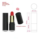 luxury round lipstick tube with clear bottom