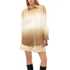 Designs Cotton Blouse OEM Hot Selling Newest Designs Oversized Fit Silhouette Cotton Long Sleeves Tops Woman Blouse