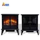 luxury three side metal indian fireplace free standing stove Antique electric fireplace cast iron prices