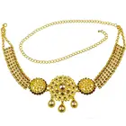 Fashionable retro tassel coin belt waist chain exotic amorous gold plate exaggerated body chain