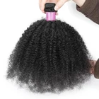 Hair Weave 4A 4B Afro Kinky Curly Brazilian Virgin Hair 1 Bundle Human Hair Weave Natural Color For Black Women