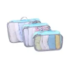 Travelsky 3 piece compression mesh packing cubes set travel organizer packing cube