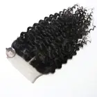 Toocci classic Top Quality hair product Cuticle Aligned 4x4 Lace Closure mongolian curl raw virgin hair closure