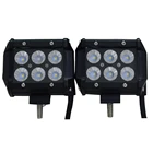 Graphic Customization Car Truck Led Lights New Full Black Finish Color 4Inch 18W CREES LED Light Bar for Offroad Truck Car