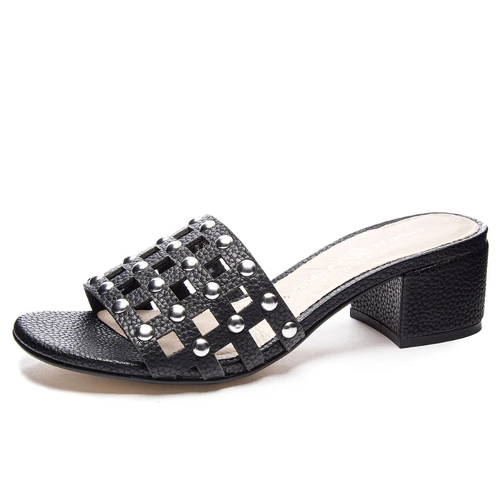 studded mule shoes