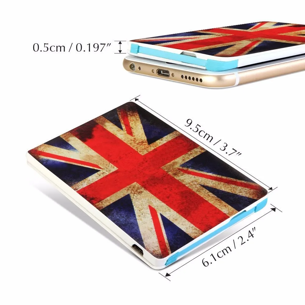mini water transfer printing 4000mah thin credit card powerbank - ANKUX.COM