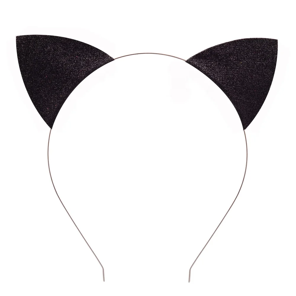 12pck orejas de gato diadema brillo niños regalo traje orejas animales decoración de halloween