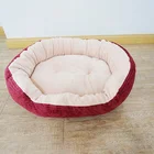 Wholesale comfort soft customized size corduroy circle pet cat dog bed