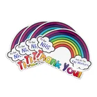 Custom Thank You Rainbow Wall Decal Stickers For Outside Of Car